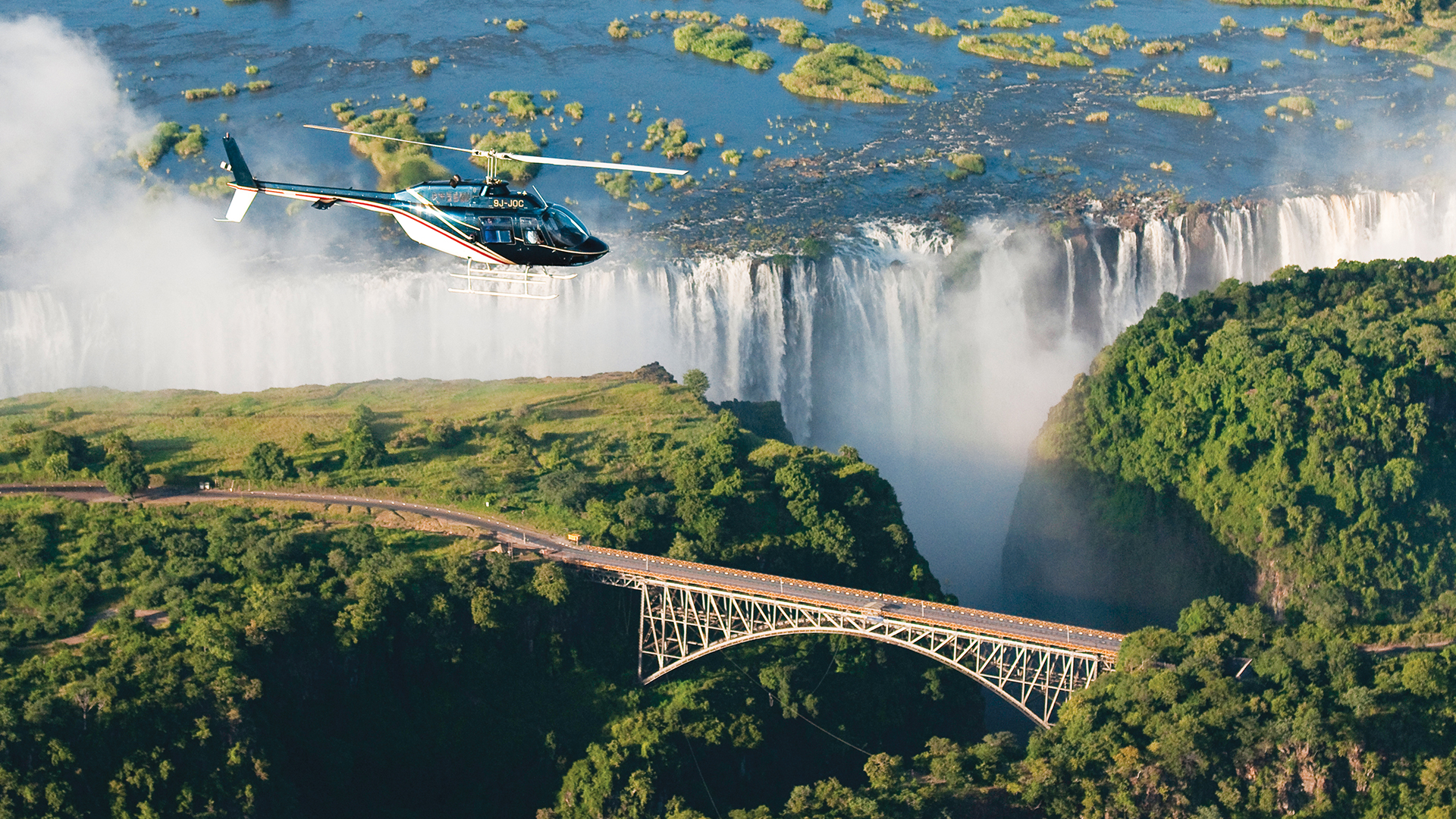 Scenic helicopter flight | Victoria Falls | andBeyond