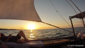 Dhow sunset by carla glasspool