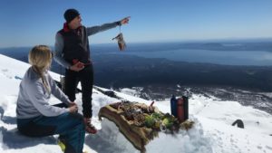 Guest Picnic on Villarrica Volcano