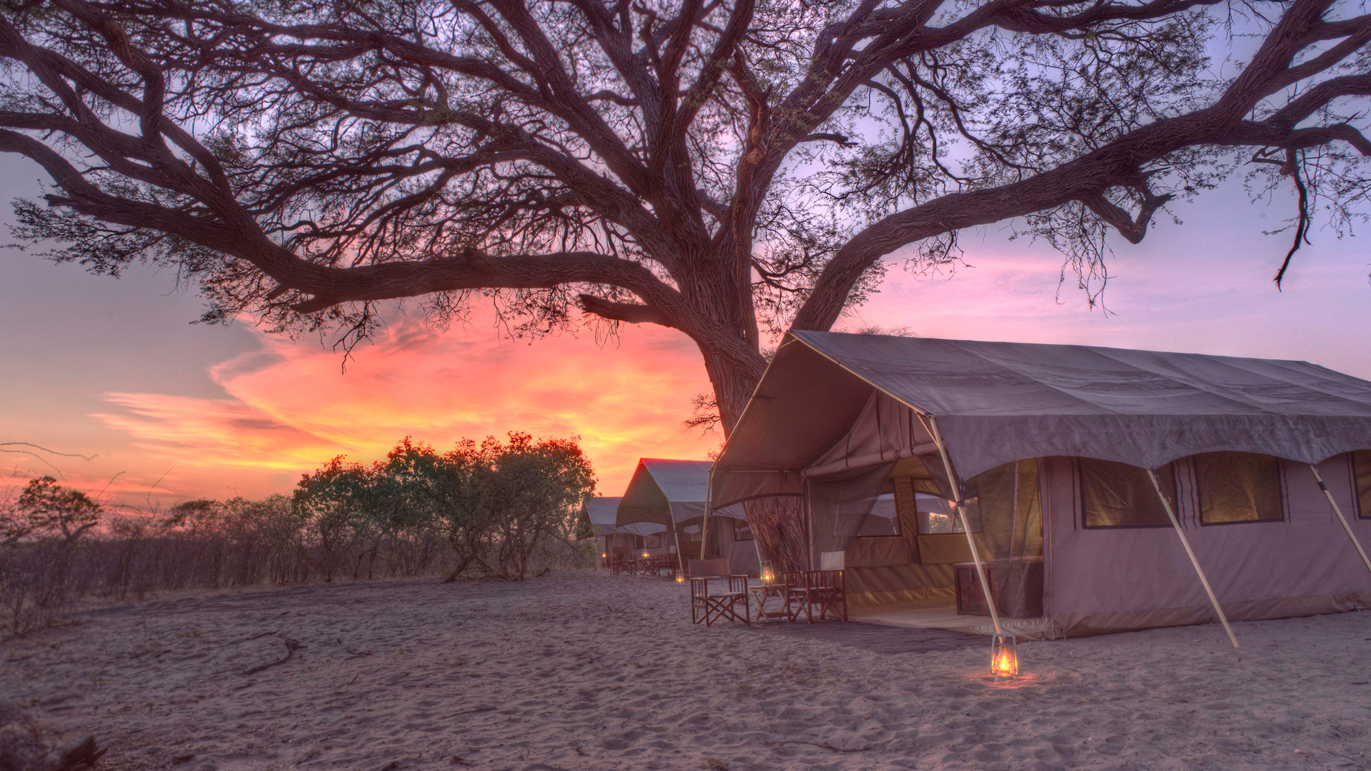 Semi mobile tented camps at Savute Under Canvas Chobe National Park