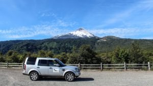 Land Rover and volcano