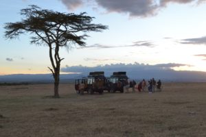 Solio sundowners facing towards Mt Kenya 1