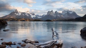 South America, Chile, Patagonia, Torres del Paine National Park, Cuernos del Paine, Lake Pehoe