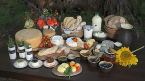 Table with cheese and dairy from Vira Vira queseria