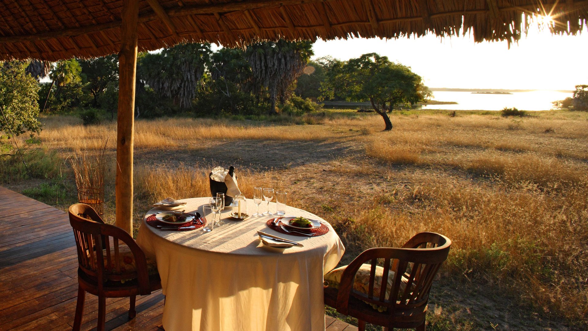 Verandah views at Siwandu Camp Selous
