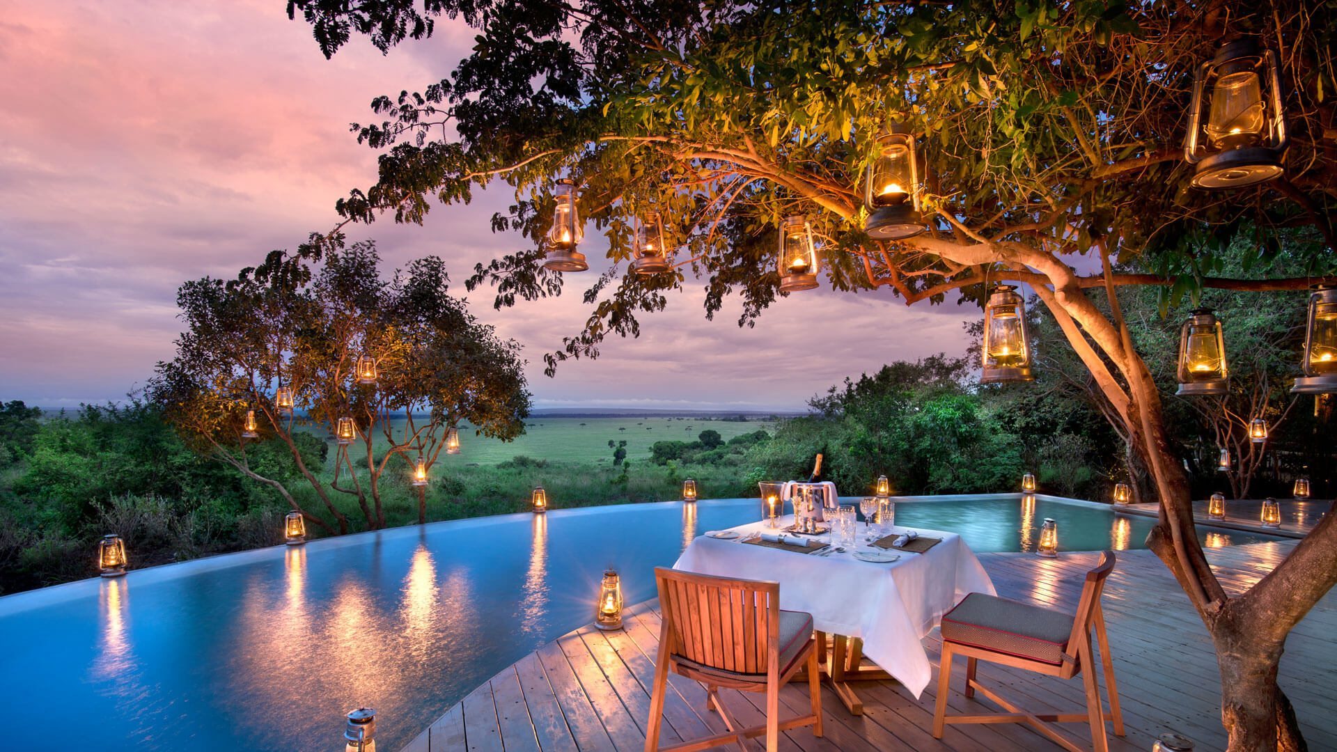 swimming pool at andBeyond bateleur camp