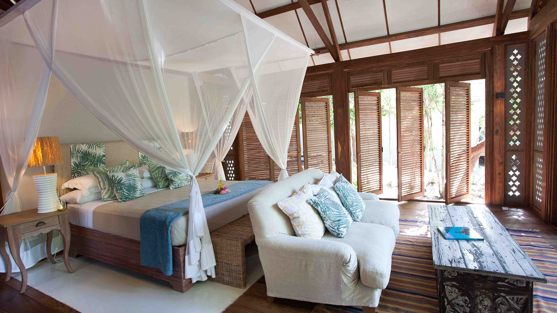 bedroom at andbeyond vamizi kipila on a luxury island in mozambique
