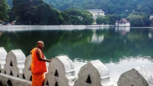 Buddhist Monk in Kandy Sri Lanka