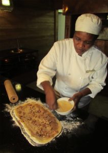 chef making bread at andbeyond sadibe okavango delta lodge