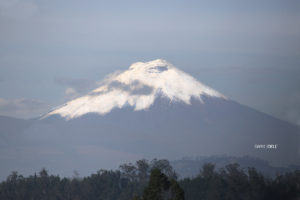 cotopaxi volcano seen from quito