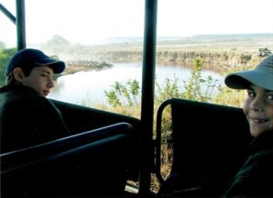 dean and damian carlisle on safari in east africa