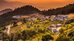 village in the Annapurnas Nepal