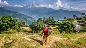 Dhampus village in the Annapurnas Nepal