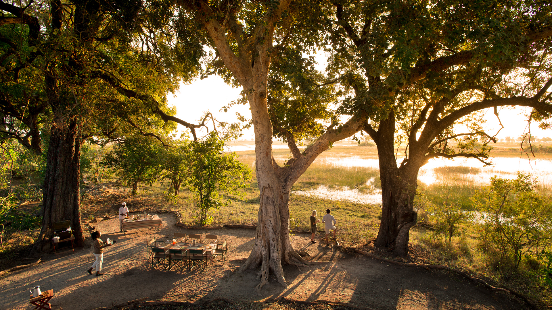 dining in the bush on a mini explorer safari in the okavango delta