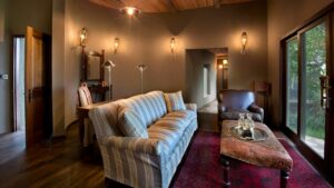 family suite lounge at andBeyond bateleur camp