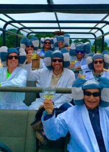 guests at andbeyond dressed up as characters from star wars while on safari