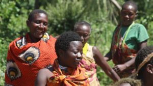 hadzabe tribe women singing and dancing