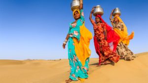 highlights of rajasthan india ladies women pots desert