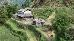 Landruk village in the Annapurnas Nepal