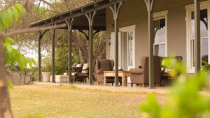 outside guest area at andbeyond kirkmans kamp on a luxury safari in south africa