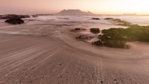 Table Mountain from Blouberg beach, Cape Town, South Africa