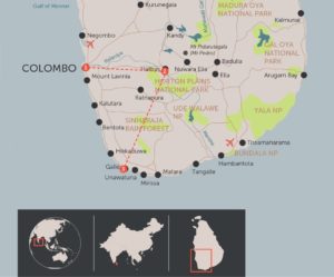 tea and tastes of sri lanka map