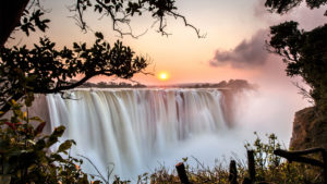 victoria falls at dusk on a southern africa and beyond private jet expedition